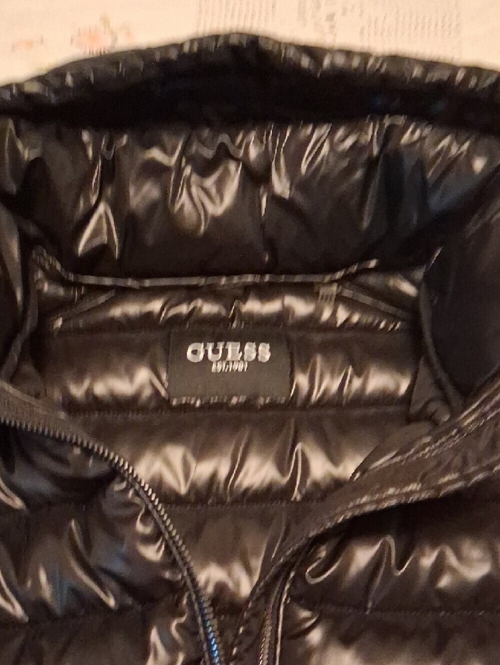 Guess Black Shiny Puffer Jacket NWOT